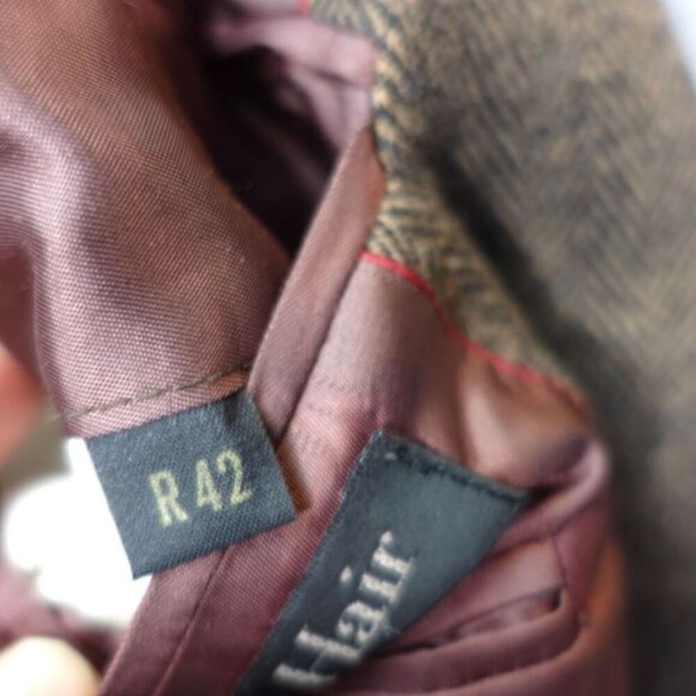 Italian Camel Hair Herringbone Tweed Sport Coat Mens 42R Brown Classic CHERESKIN - Picture 6 of 16